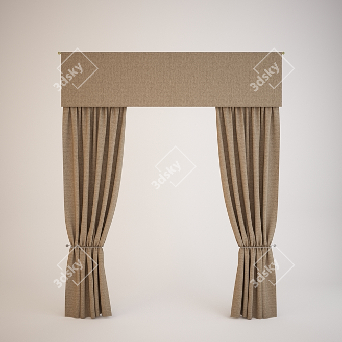 Timeless Elegance: Classic Curtains 3D model image 1