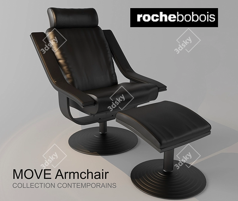 Roche Bobois Move Armchair: Comfort and Style 3D model image 1