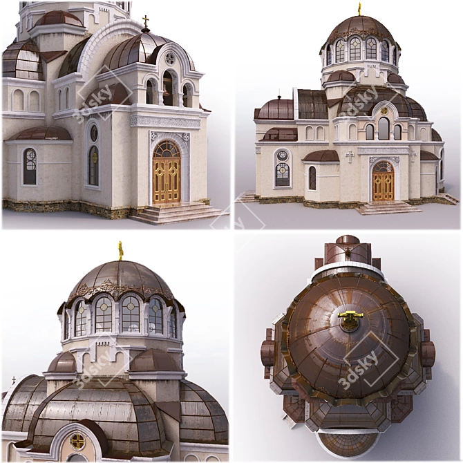 Byzantine Church Replica 3D model image 2