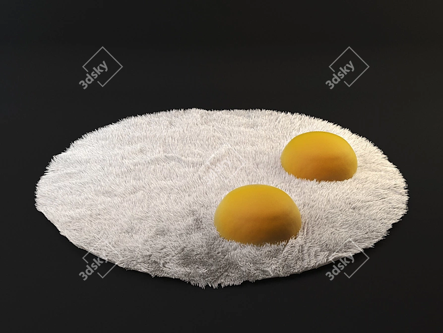Cozy Egg Shaped Rug 3D model image 1