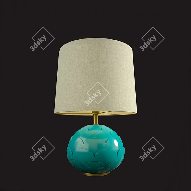 Sleek Metal Desk Lamp 3D model image 1