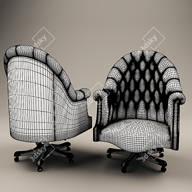 Sleek Rotating Chair SHINE 3D model image 3