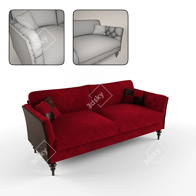 Carnaby: Best 3-Seater Sofa 3D model image 1