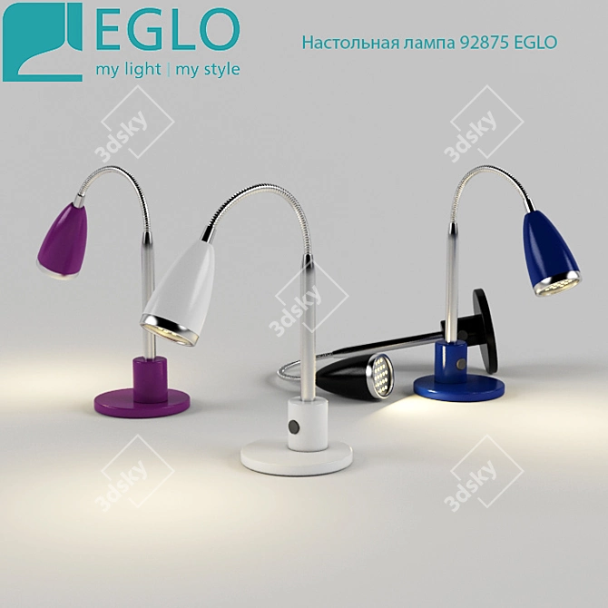 Trendy Steel Table Lamp 3D model image 1