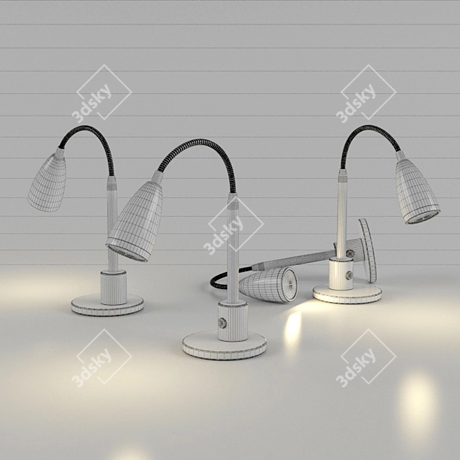 Trendy Steel Table Lamp 3D model image 3