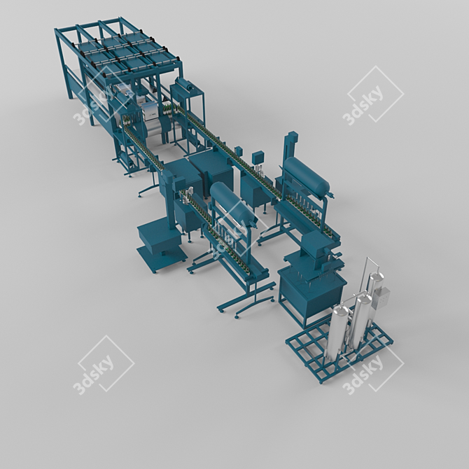 Efficient Bottling Line Solution 3D model image 1