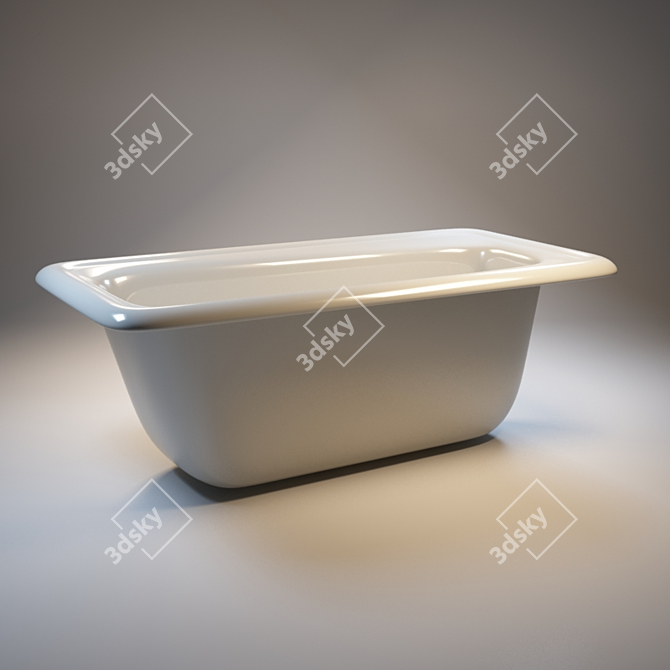 Ceramic Bathtub 3D model image 1