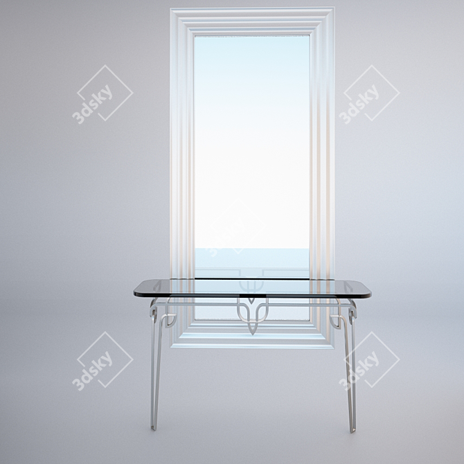 Art Deco Forged Door & Console 3D model image 3