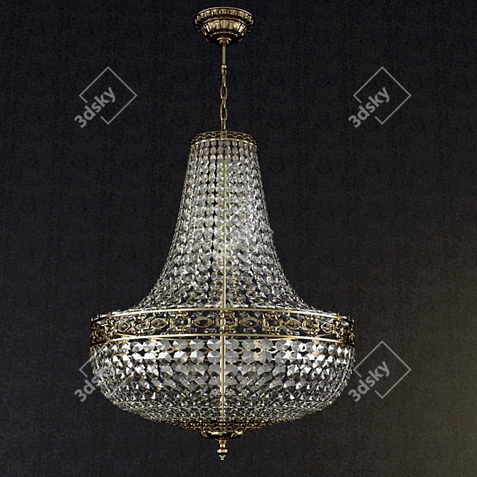 Glistening Crystals Vintage Chandelier  3D model image 1