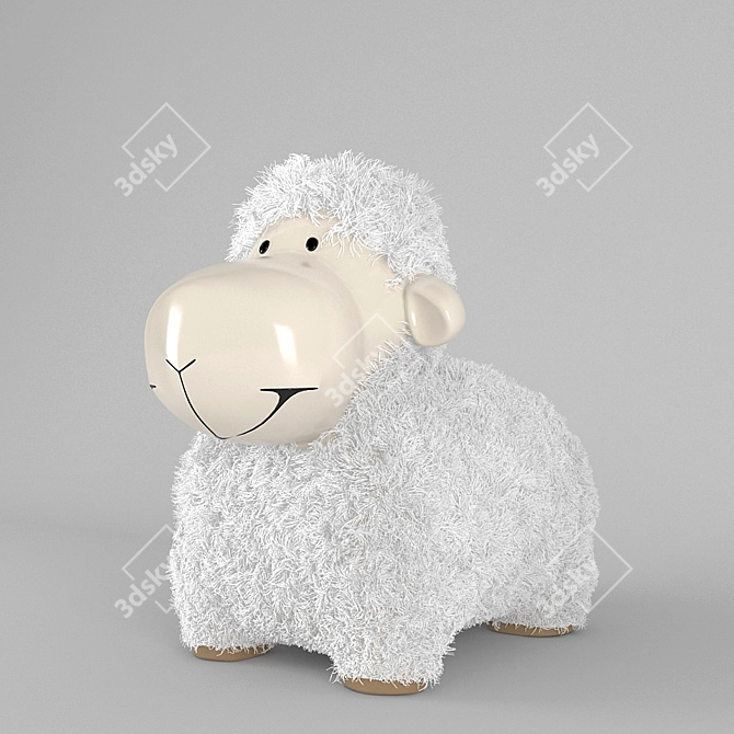 Luxurious Lamb Skin-Fur Mesh 3D model image 1