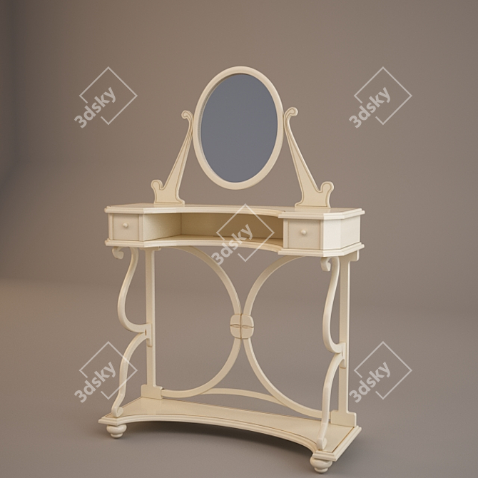 Elegant Volpi Norma Dressing Table 3D model image 2