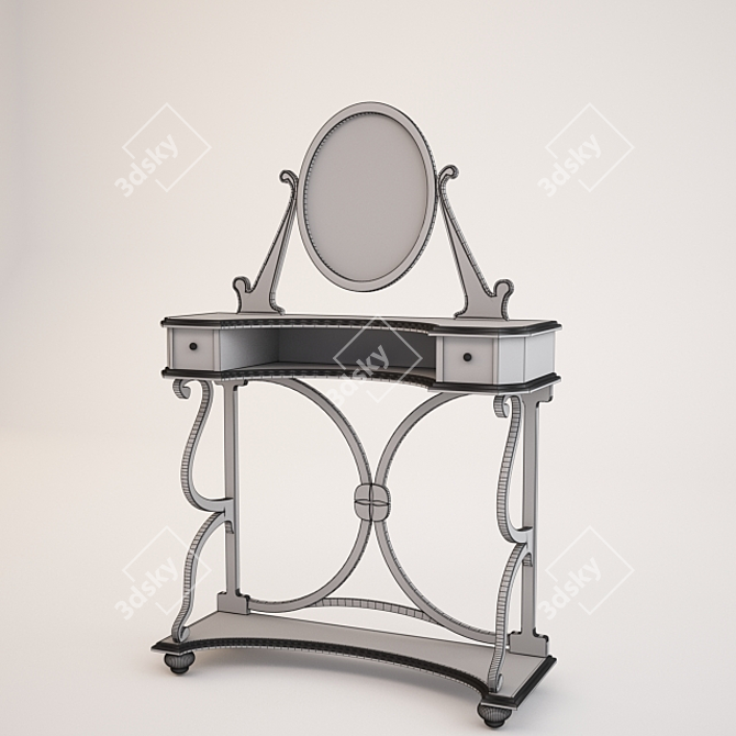 Elegant Volpi Norma Dressing Table 3D model image 3