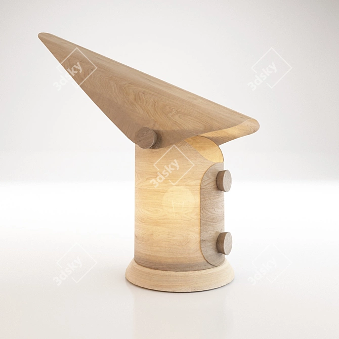 Sleek Waf Table Lamp 3D model image 1