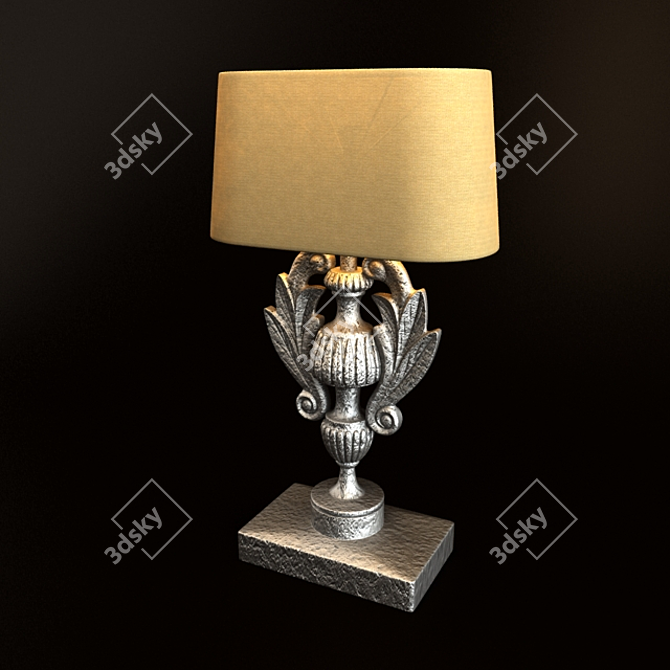 Elegant Golden Table Lamp 3D model image 2