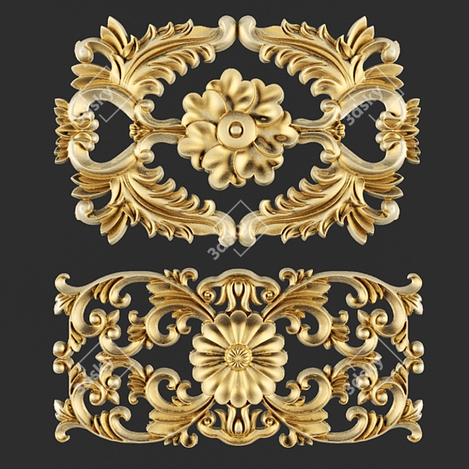 Title: Elegant Decorative Molding 3D model image 1