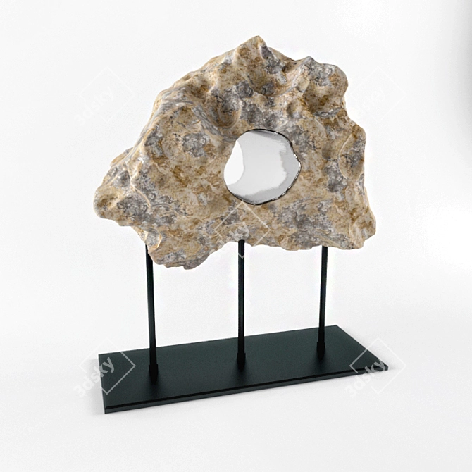 Natural Stone Table Sculpture 3D model image 2