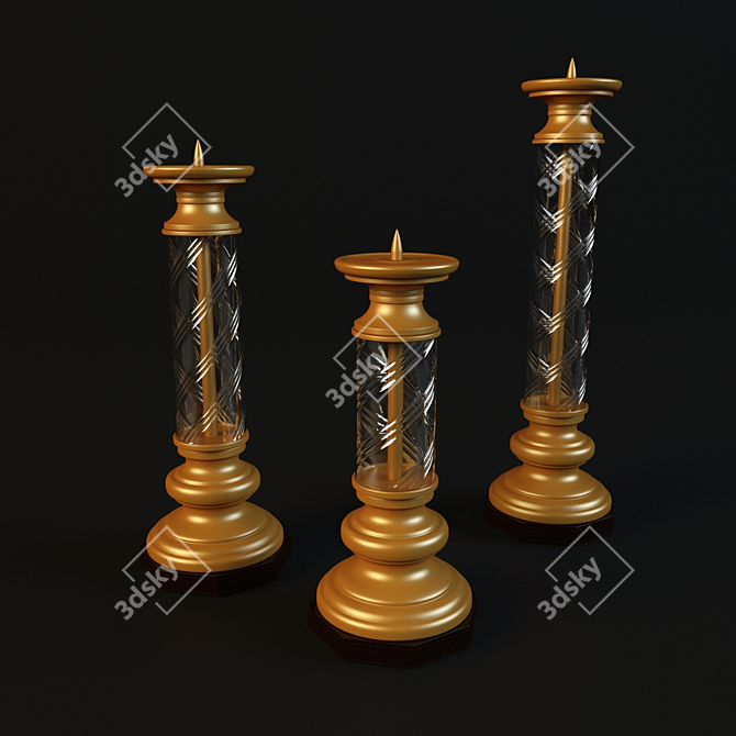 Illuminate in Gold: AlterCasa's Hielo Series 3D model image 1