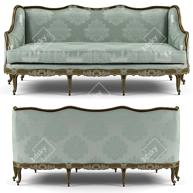 Regal Charm: ARTEARREDO Diner du Roi CHLOE Sofa 3D model image 2