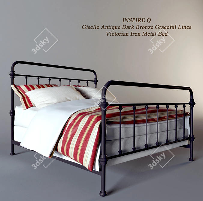 Inspire Q Metal Bed 3D model image 1