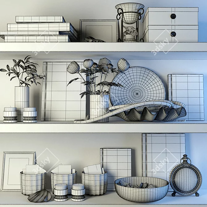 Shelf Décor Set 3D model image 3