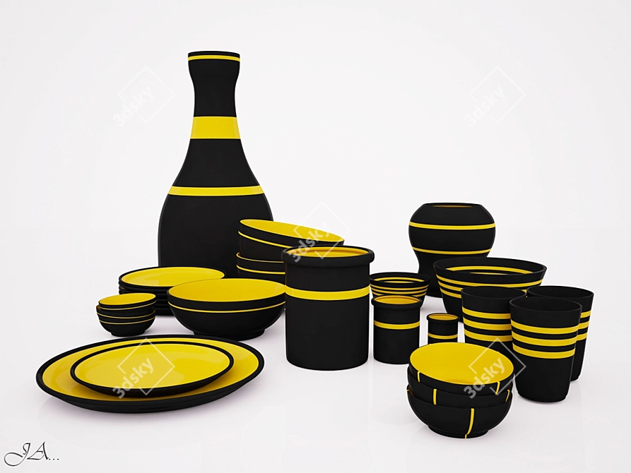 Versatile Cookware Set 3D model image 1