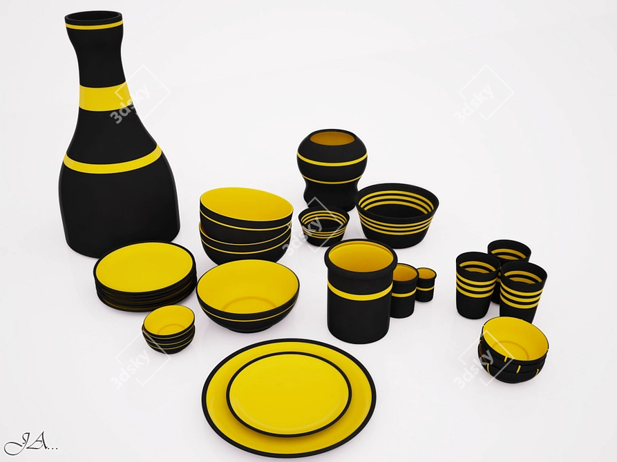 Versatile Cookware Set 3D model image 2