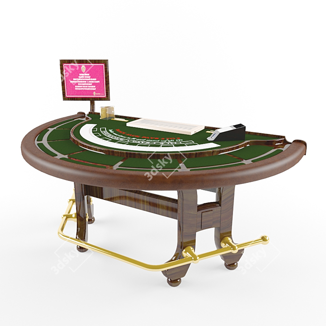 Premium Abbiati Blackjack Table 3D model image 1