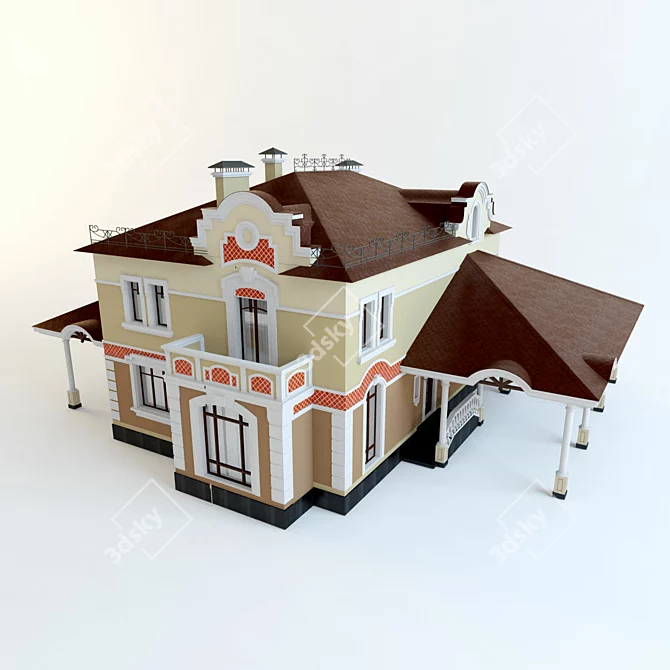 Quaint Cottage Home 3D model image 1