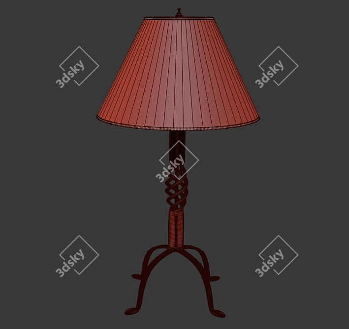 Metal Table Lamp 3D model image 2