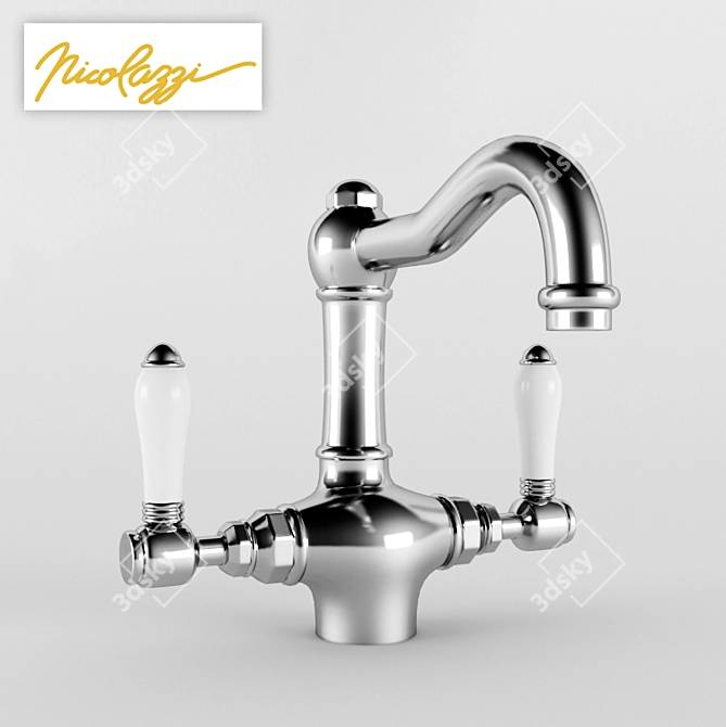 Luxury Chrome Mixer: Nicolazzi Nuova Brenta 3D model image 1