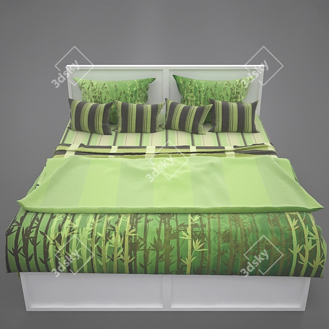 Luxury Bed Linen: Soft & Stylish 3D model image 2