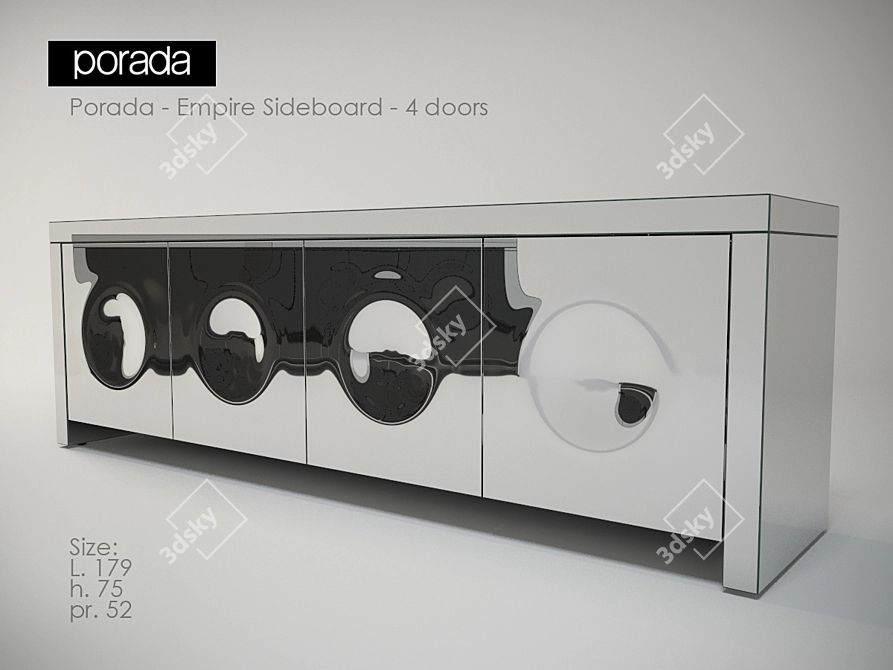 Porada Empire Drawer: Elegant and Spacious 3D model image 1