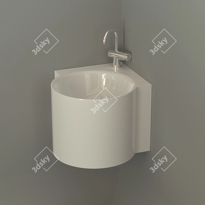 Contemporary Corner Vanity: Antonio Lupi 3D model image 2