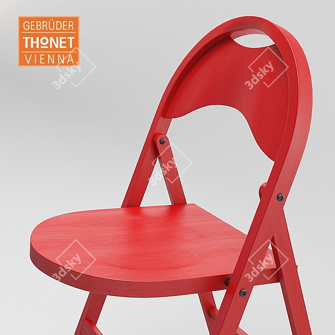 Vintage Gebruder Thonet Vienna Chair 3D model image 1