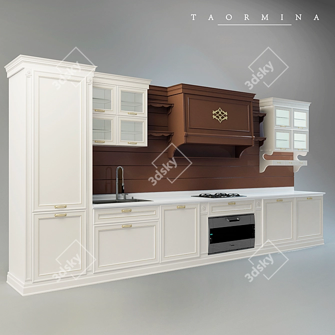 Modern Italian Kitchen Taormina 3D model image 1