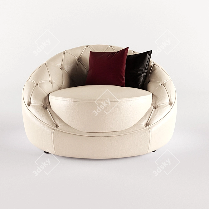 Elegant Turri T2211 Armchair 3D model image 1