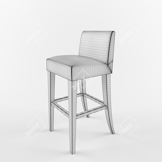 Royal Elegance Stool 3D model image 2