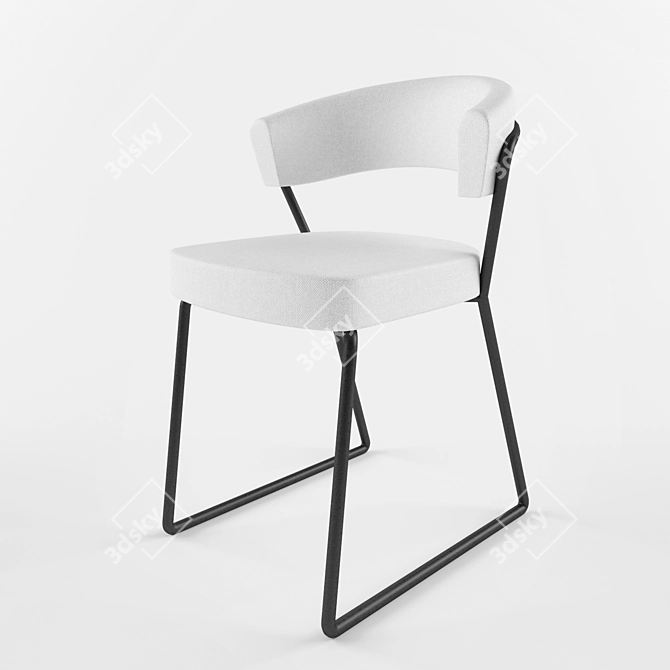 Modern Minimalist New York Chair 3D model image 1