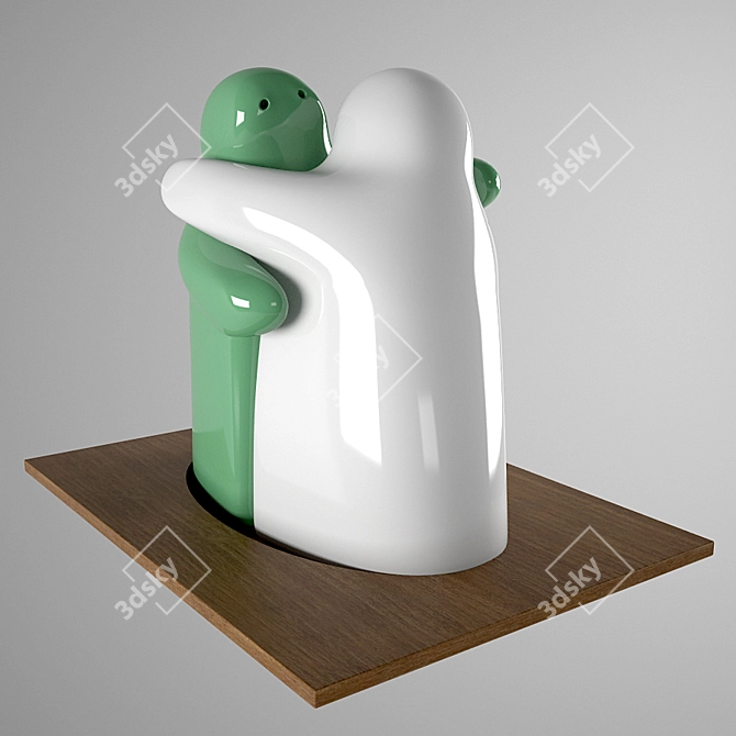 Lovely Hugging Salt & Pepper 3D model image 1