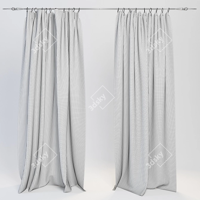 Elegant Window Blind 3D model image 2