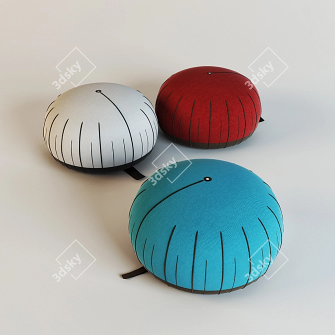 Stylish Ottomans Vitra Mochi 3D model image 1