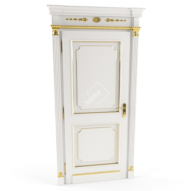 Premium DBF Door - Quality & Style 3D model image 1