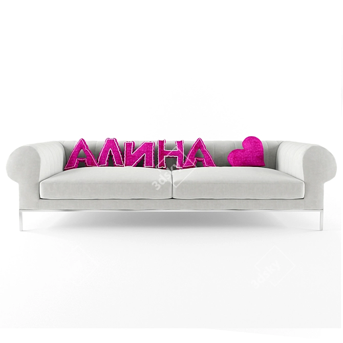 Personalized Letter Pillows 3D model image 2