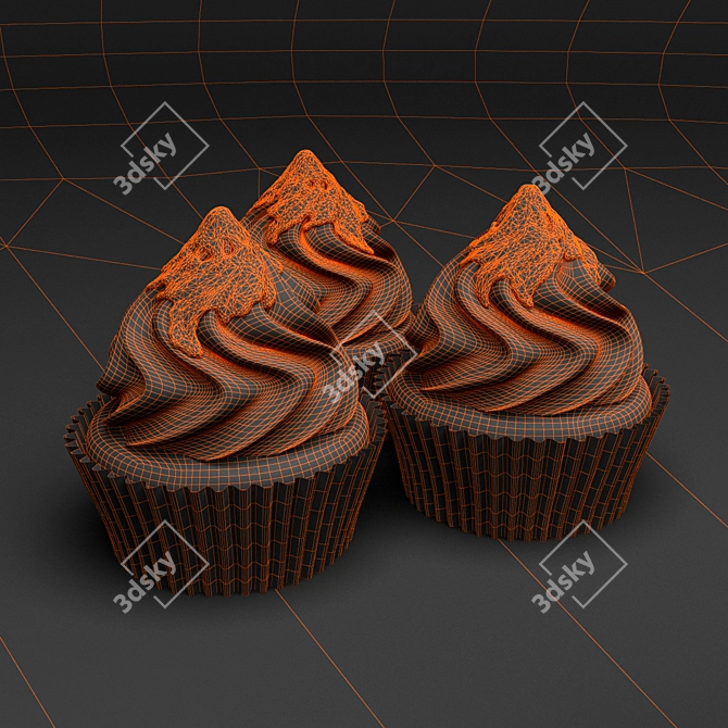 Indulgent Delight: Decadent Russian Pastry 3D model image 2