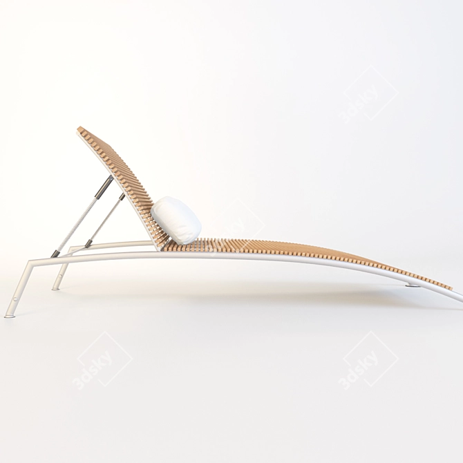 Outdoor Relaxation Sun Bed 3D model image 2