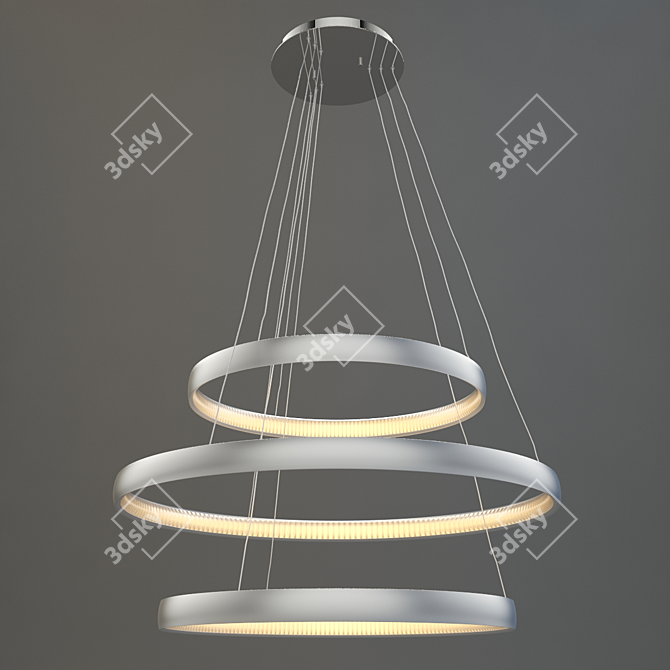 Rainbow Chandelier: Plattling Elegance 3D model image 1