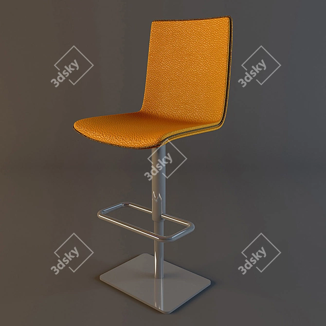 Elegant Mariposa Barstool 3D model image 1