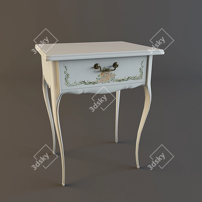 Sleek Nightstand 3D model image 1