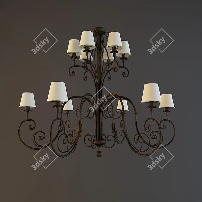 Elegant Chandelier - GUADARTE H7038 3D model image 1