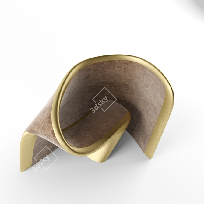 Sleek Modern Chair 3D model image 2